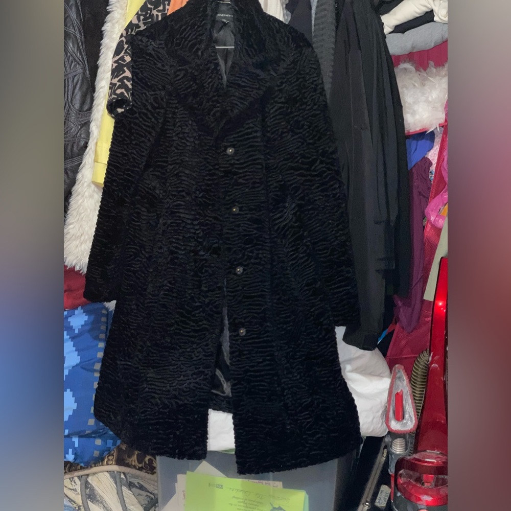 XL Black Fur Coat!! Probably worn twice